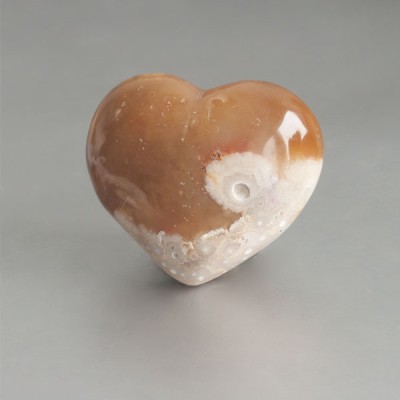 Bloem Agaat / Chalcedoon edelsteen hart (70 mm) 02