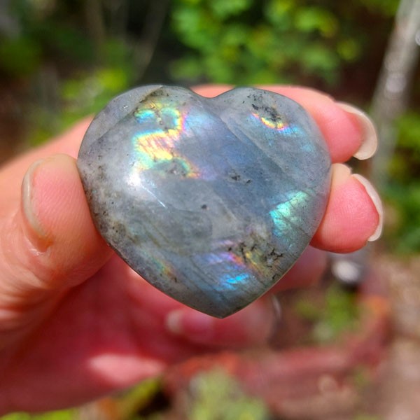 Labradoriet edelsteen hart | Bescherming & inzicht | Blue Joy