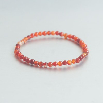 Carneool kogelarmband 4 mm