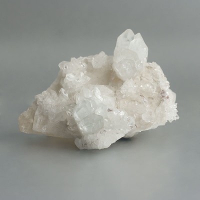 Apofyliet (Spiegel) op honing Calciet kristalcluster