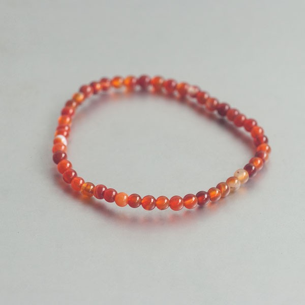 Carneool kogelarmband 4 mm
