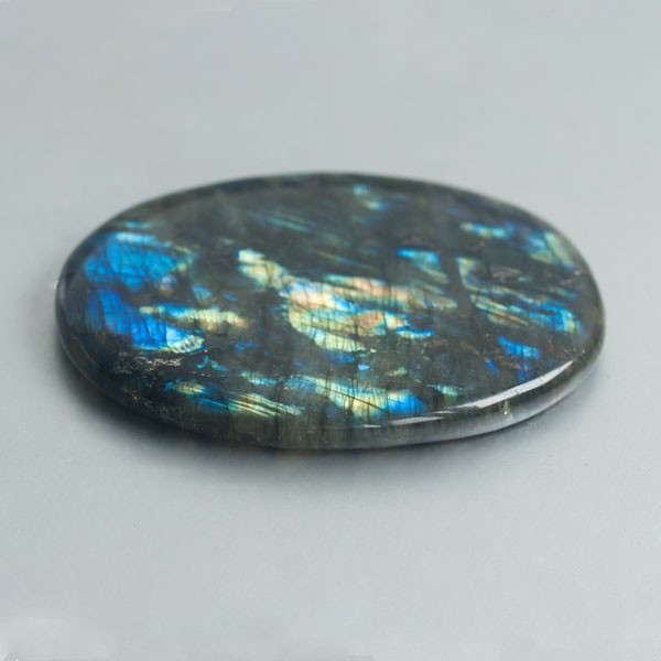 Labradoriet schijf XL gepolijst 04 | Aurabescherming | Blue Joy
