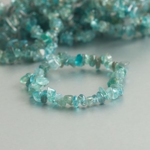 Heldere blauwe Apatiet & Peridoot edelsteen armbanden set | Blue Joy