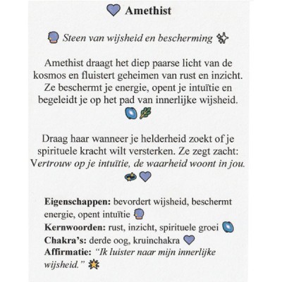 algemene beschrijving en inspiratie van Amethist