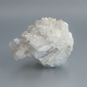 (Spiegel) Apofyliet op witte Calciet kristalcluster 39 | Lichtbrug | Blue Joy