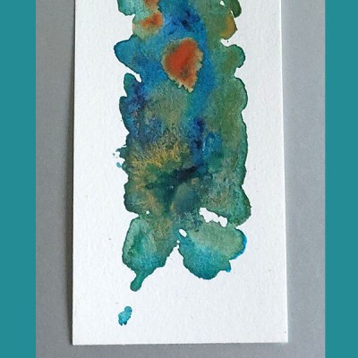 Art from the Heart - boekenlegger  Chrysocolla Malachiet knuffelsteen 01 | Blue Joy