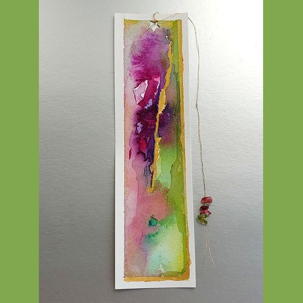 Art from the Heart boekenlegger - Noorderlicht (Peridoot & roze Toermalijn)