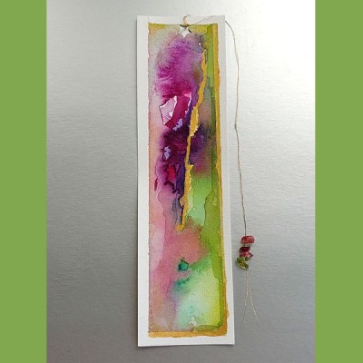 Art from the Heart boekenlegger - Noorderlicht (Peridoot & roze Toermalijn)