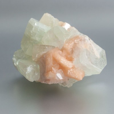 Apofyliet (groen) met stilbiet kristalcluster 01 foto 2