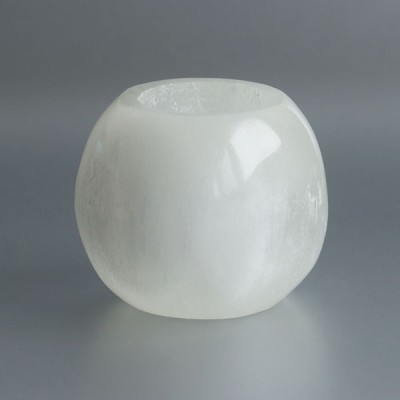 Witte Seleniet waxinelichthouder bol