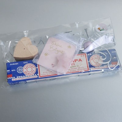 Kerstcadeauset Rozenkwarts ster en wierook