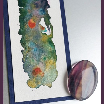 Art from the Heart boekenlegger - Regenboog Fluoriet zaksteen 01 detail