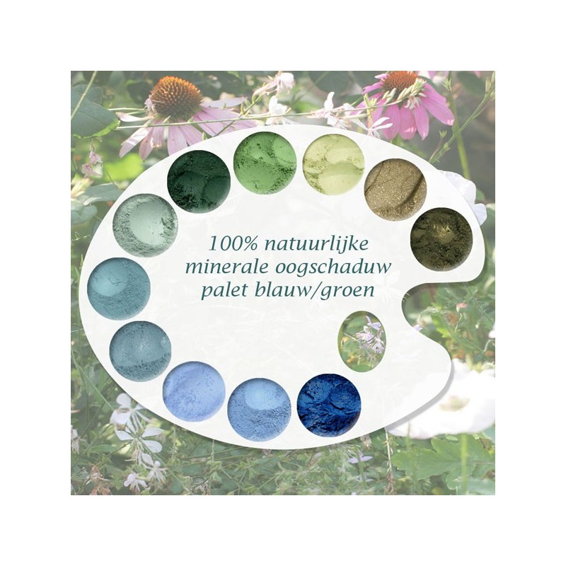 Minerale oogschaduw navulling - blauw- & groentinten