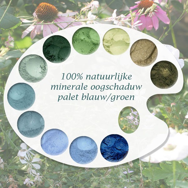 Navulling minerale oogschaduw - blauw & groentinten