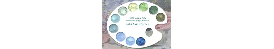 Minerale oogschaduw 100% natuurlijk| blauwe en groene tinten|Blue Joy
