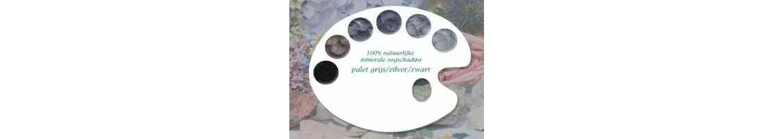 Minerale oogschaduw 100% natuurlijk | grijs, zilver, zwart |Blue Joy